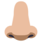 Nose - Medium Light emoji on Emojione